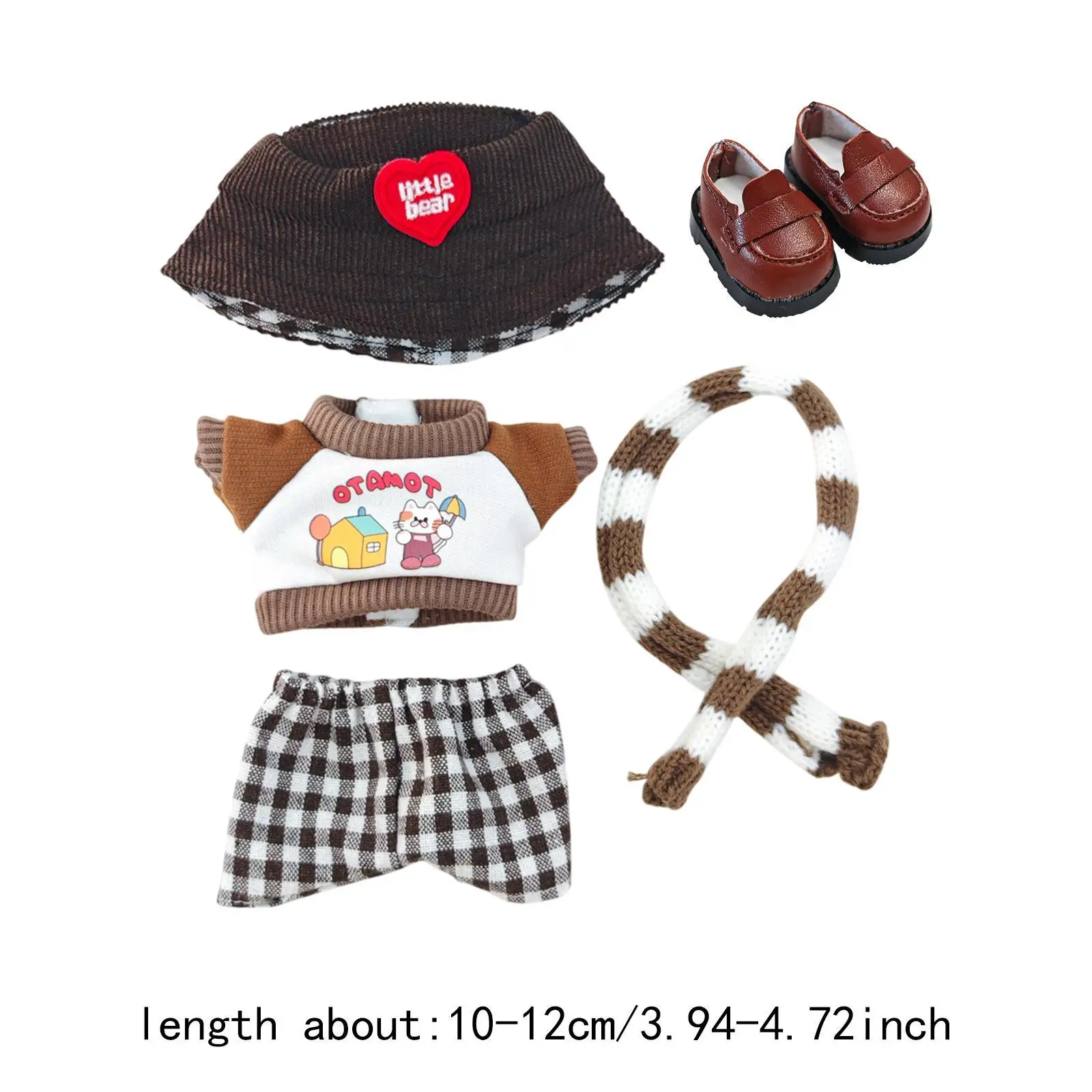 Stuffed Doll Shirt and Pants DIY Clothing for Kids Birthday Gift Fashion Educational Make Your Own Dolls Dress up for 17cm 15cm