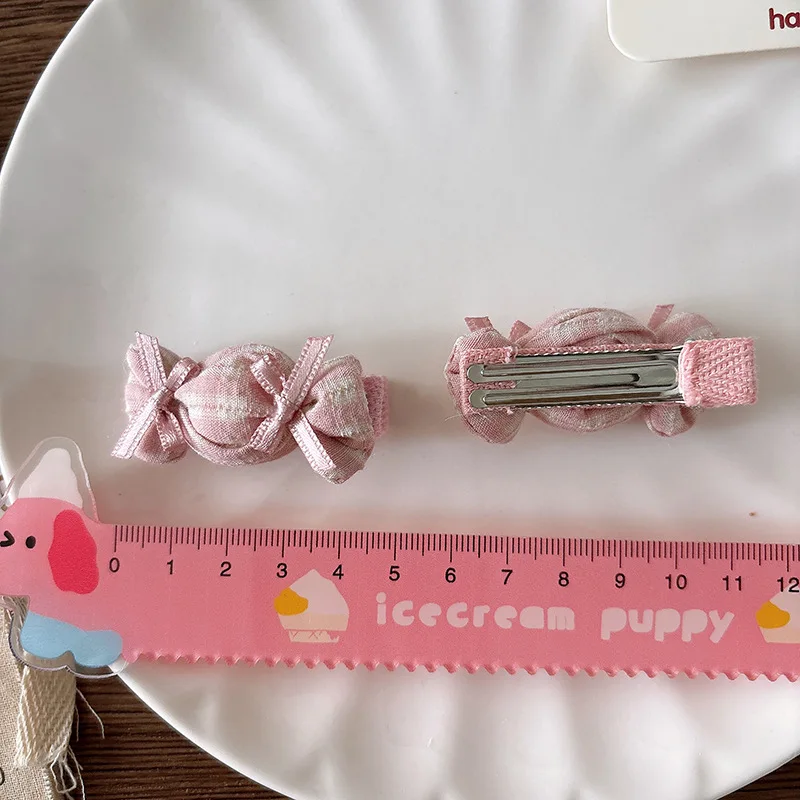 Horquillas con lazo a cuadros para niña - imagen 4