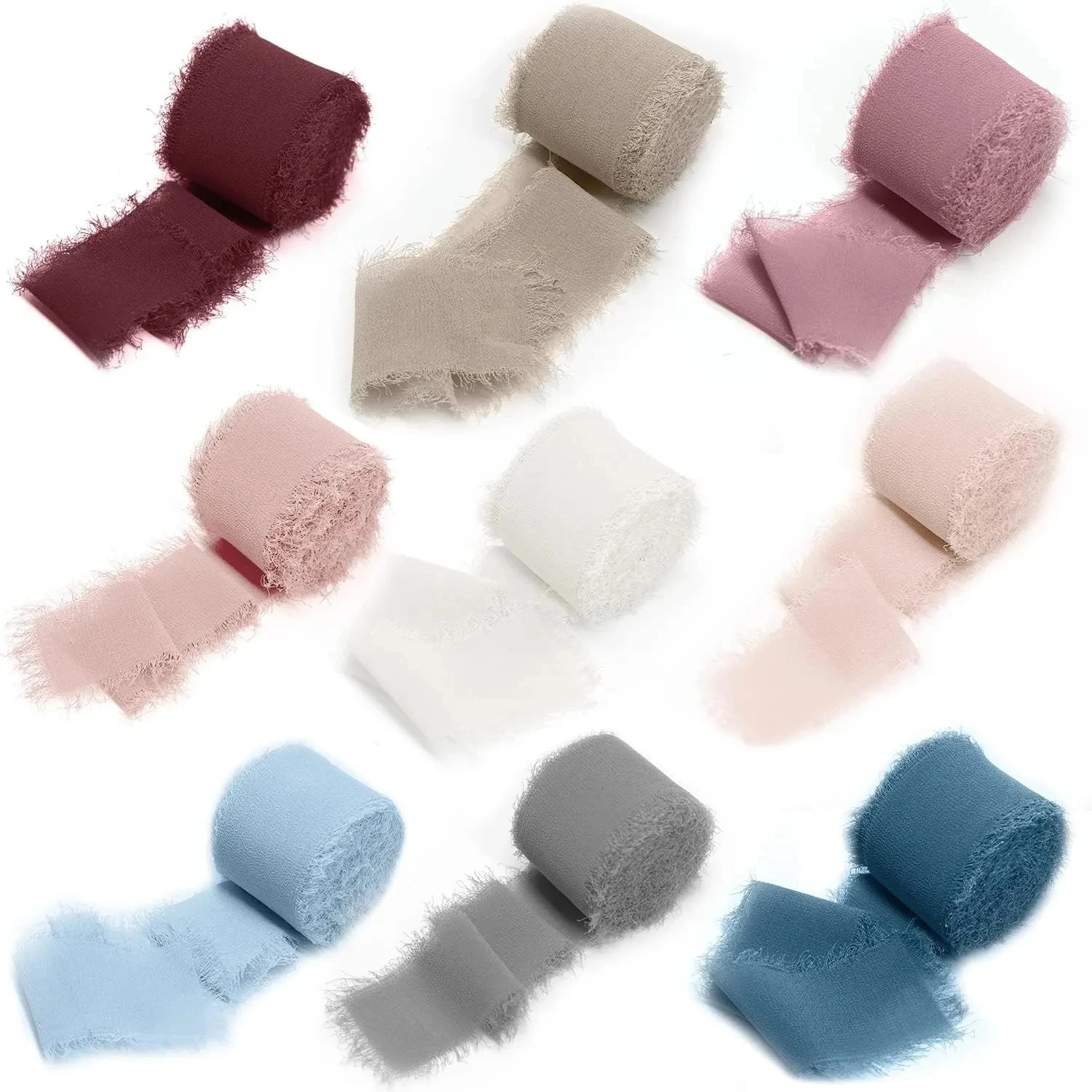 Cinta seda pura bordada boda manualidades - vista principal