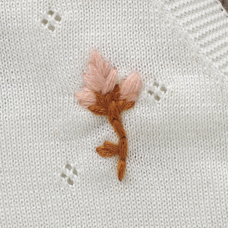 CWhite-body tejido sin mangas para niñas recién nacidas, ropa de moda Floral, prendas de vestir para niños, mono, mono para niños - imagen 4