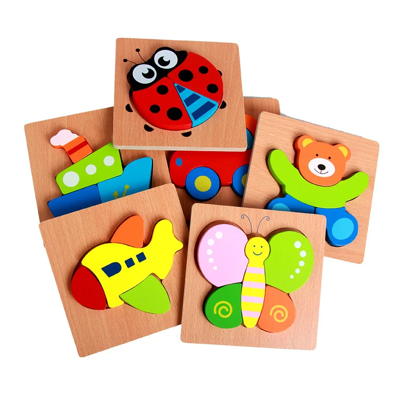Puzzle Montessori de madera 3D para niños - imagen 3