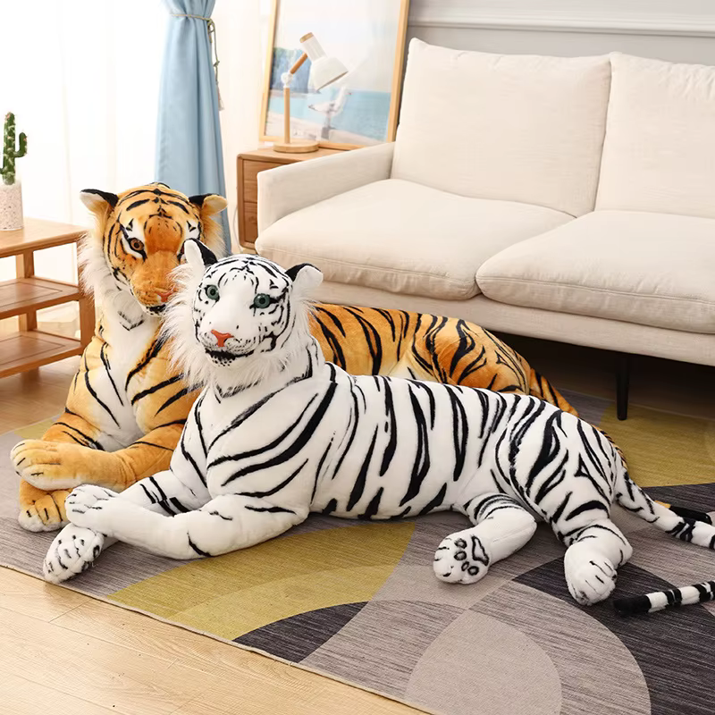 Peluche de tigre gigante realista – Animal salvaje para niños - imagen 4