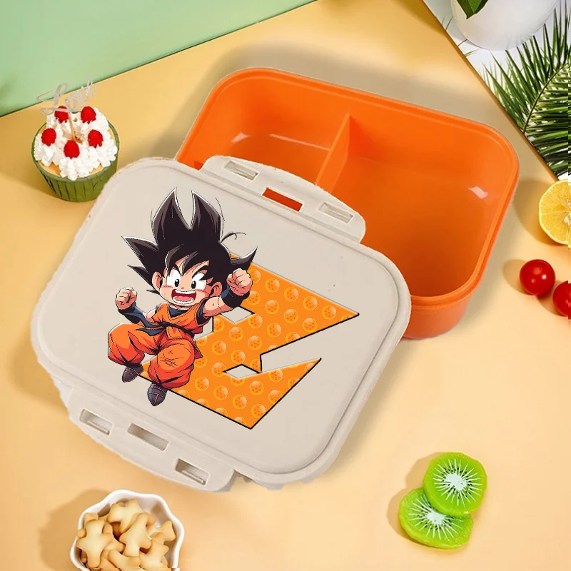 Fiambrera Bento Dragones Ball, A-Z con letras de Anime, contenedores de almacenamiento de alimentos, fiambrera de Picnic escolar para niños, estuche para cena de oficina, regalo para niños