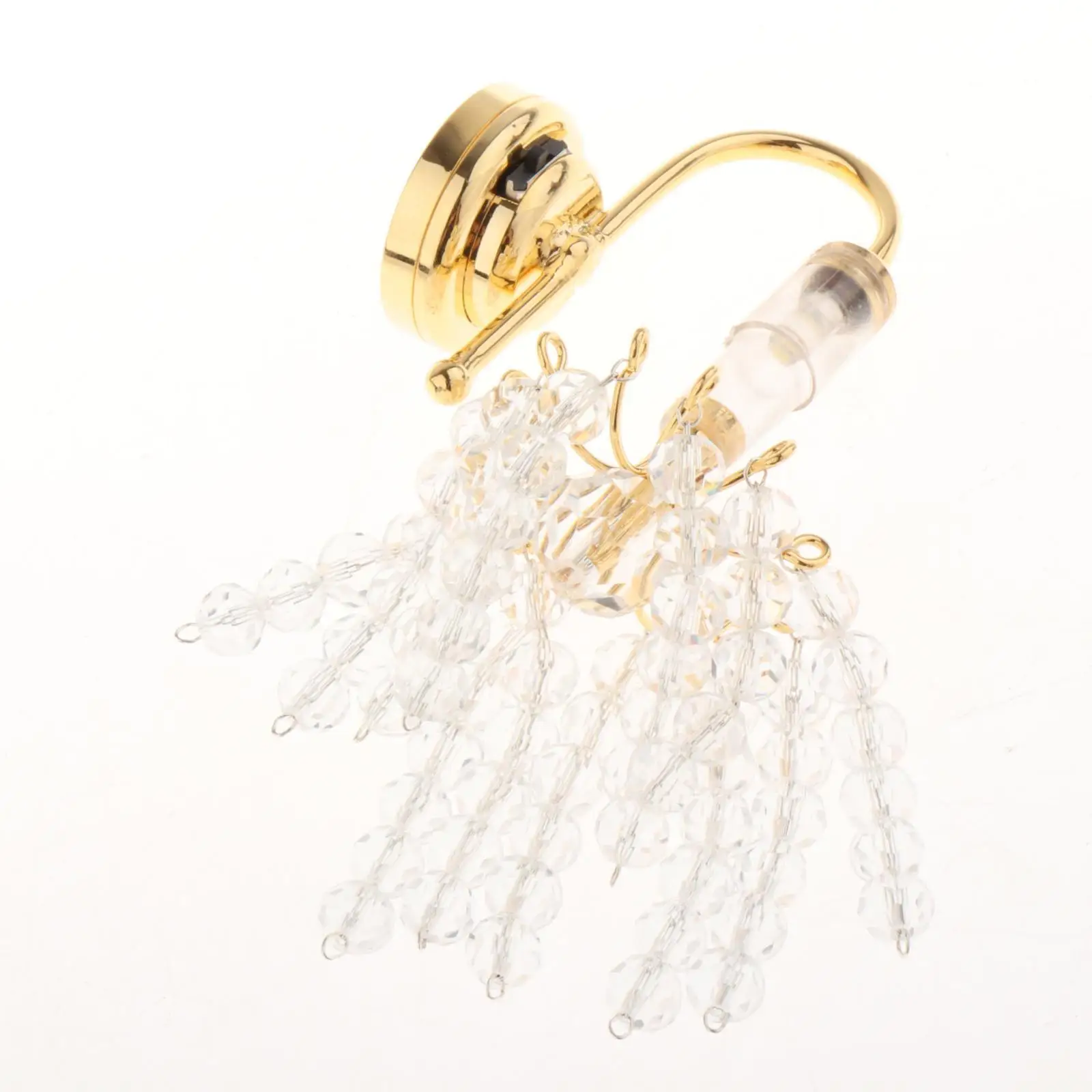 1:12 Dollhouse Miniature LED Wall Lamp Scenery Supplies Furniture Ornaments for Office Dining Room Kitchen Halls Living Room