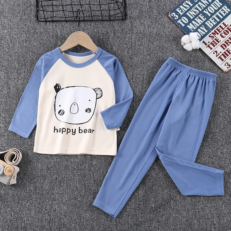 Pijama de invierno infantil con dibujos – Conjunto de lana para niños - imagen 2