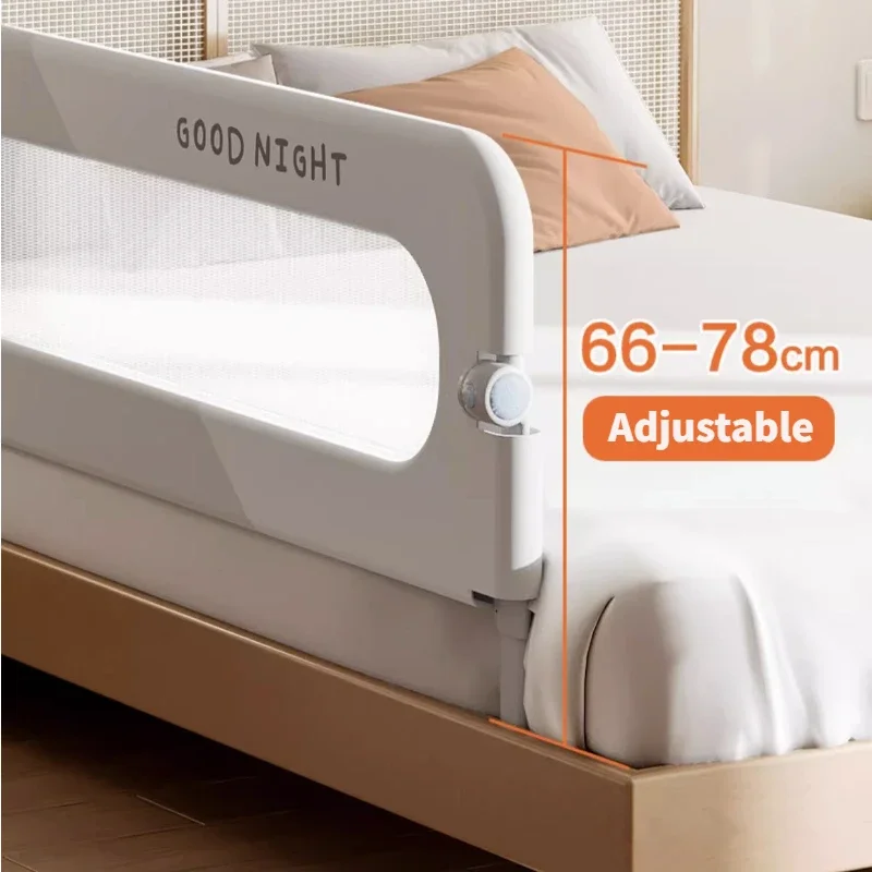 Barandilla de seguridad ajustable para cama de bebé, barrera anticaída para cuna de bebé, pasamanos de parachoques, rieles de seguridad para cama, protección contra caídas para niños - imagen 2