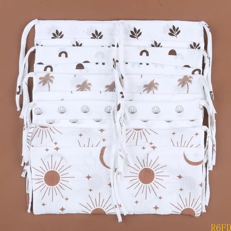 Bolsa organizador cabecera R6FD bolsas para colgar para bebés Bolsas almacenamiento pañales cabecera múltiples - imagen 3