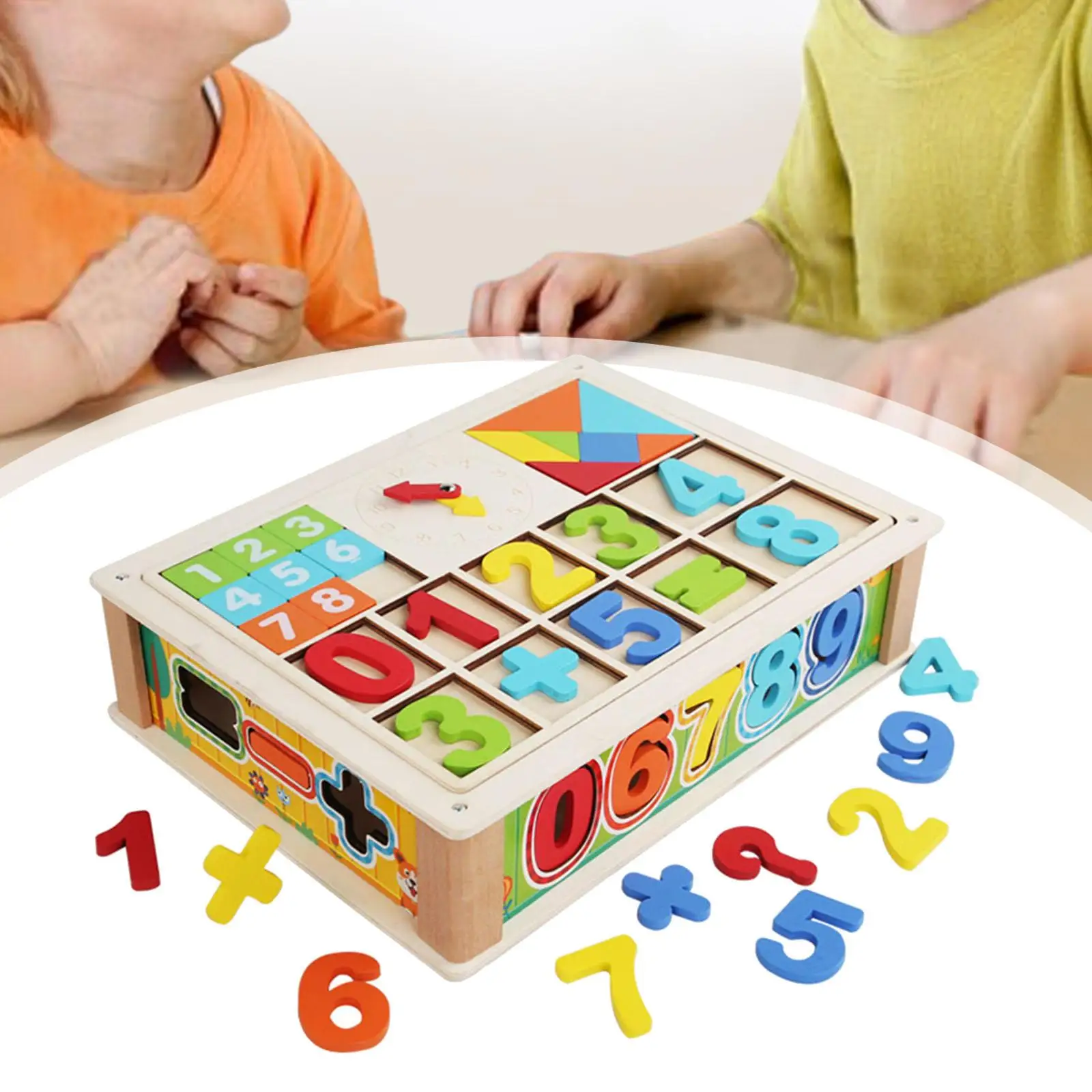 Computing Learn Boxes Wooden Blocks Number Activity Toy Division Children Counting Shape Matching Toy Children Count Shapes