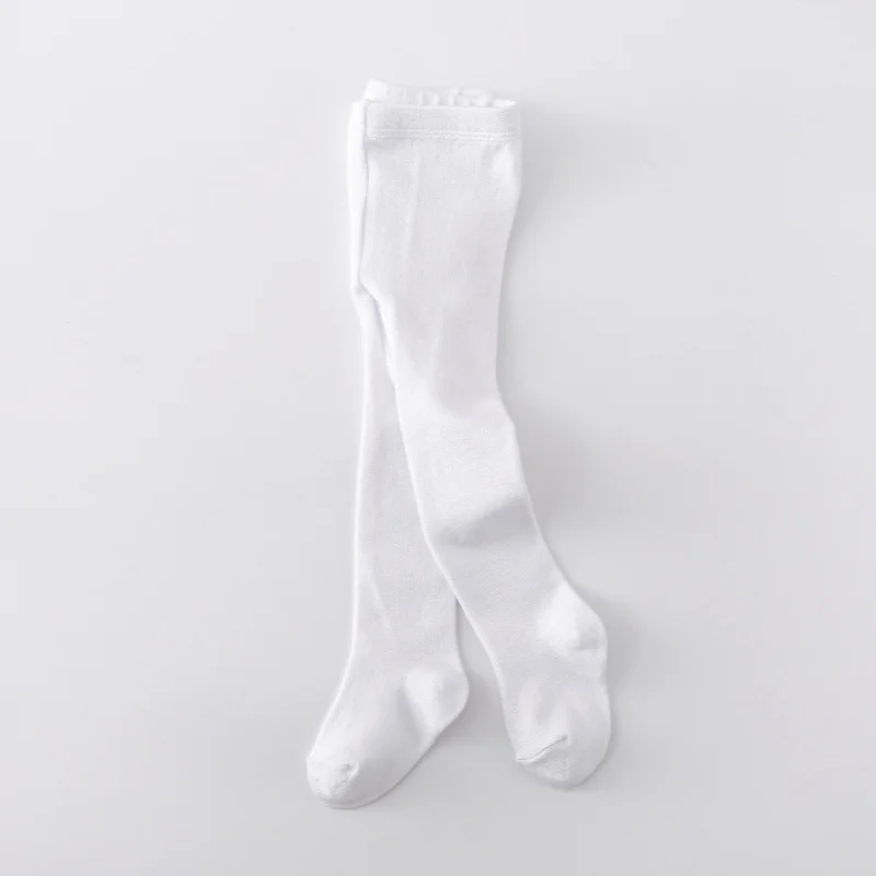 Lawadka medias recién nacidas para niñas, medias de punto liso para bebés y niñas, pantimedias informales blancas y negras para niños pequeños, primavera y otoño de 0 a 12M - imagen 5