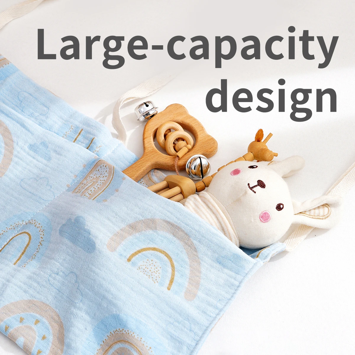 Bolsas colgantes para la cabecera, botella de leche, babero, organizador de cuna, pañal para bebé, litera para dormitorio, bolsa organizadora de pañales, 1 ud. - imagen 2