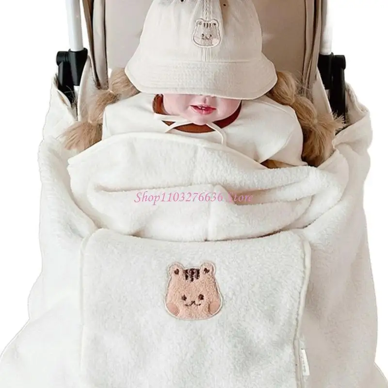 Cochecito bebé protector R6FD, Poncho a prueba viento, envoltura cómoda y segura para portabebés - imagen 3