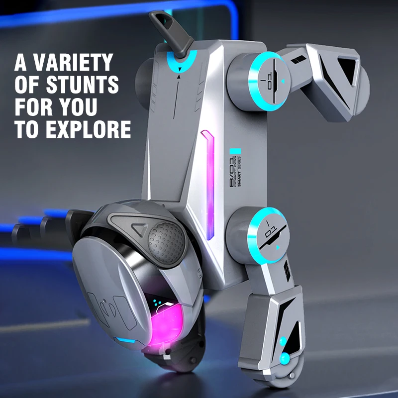 Perro Robot con Control remoto inteligente 2 en 1, comando electrónico para acrobacias, canción musical programable con sentido táctil, juguetes para niños - imagen 4