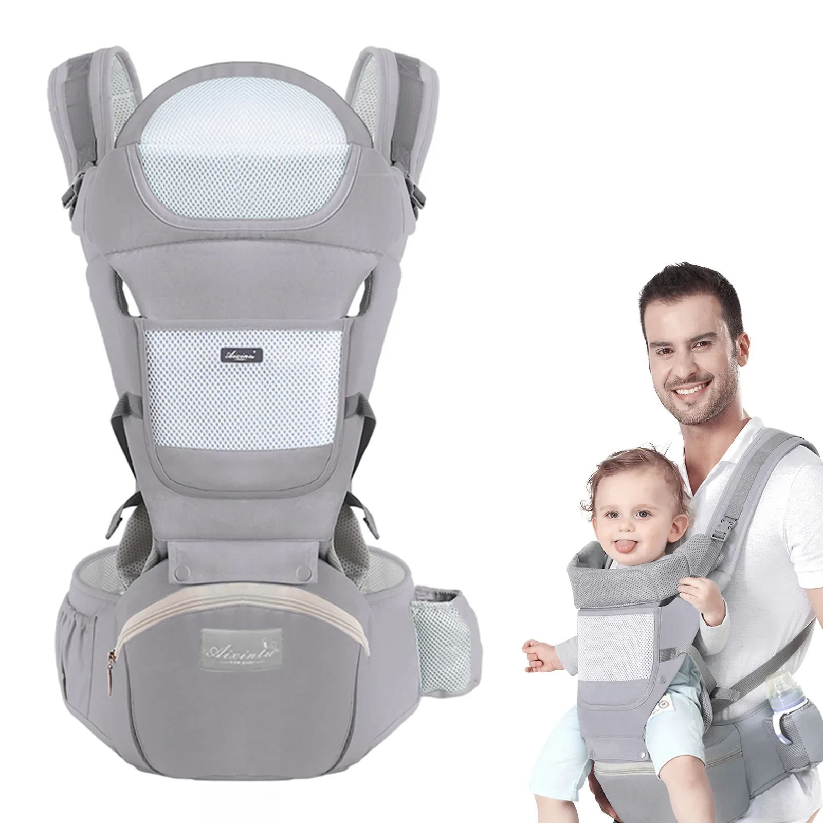 Portabebés ergonómico para bebé, taburete de cintura multifuncional para recién nacido a niño, multiusos antes y después, accesorios para bolsa de canguro