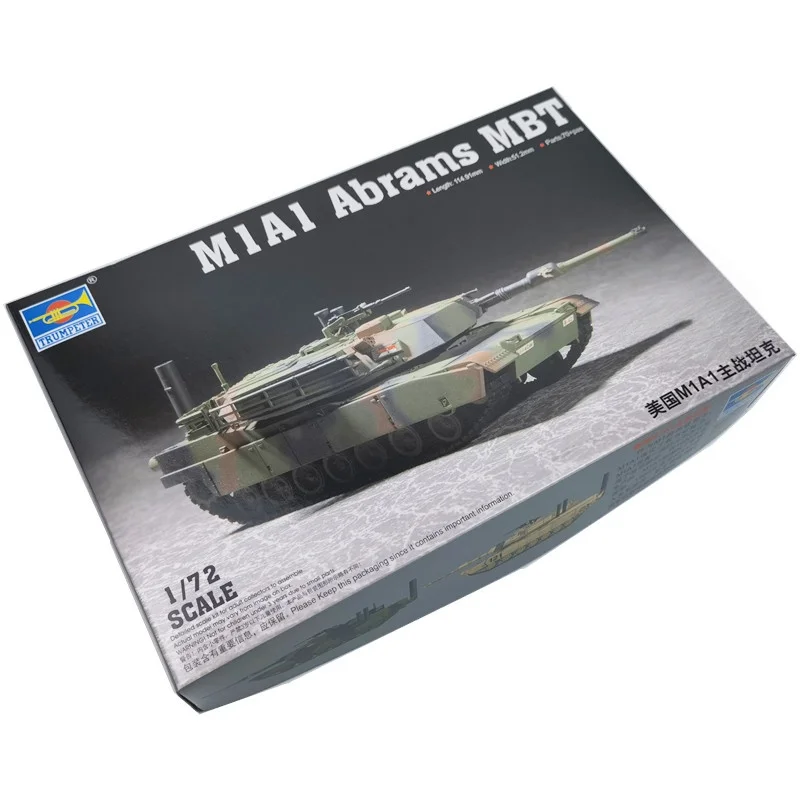 TRUMPETER 1/72 M1A1 Abrams tanque de batalla principal modelo de rompecabezas de ensamblaje de plástico - imagen 3