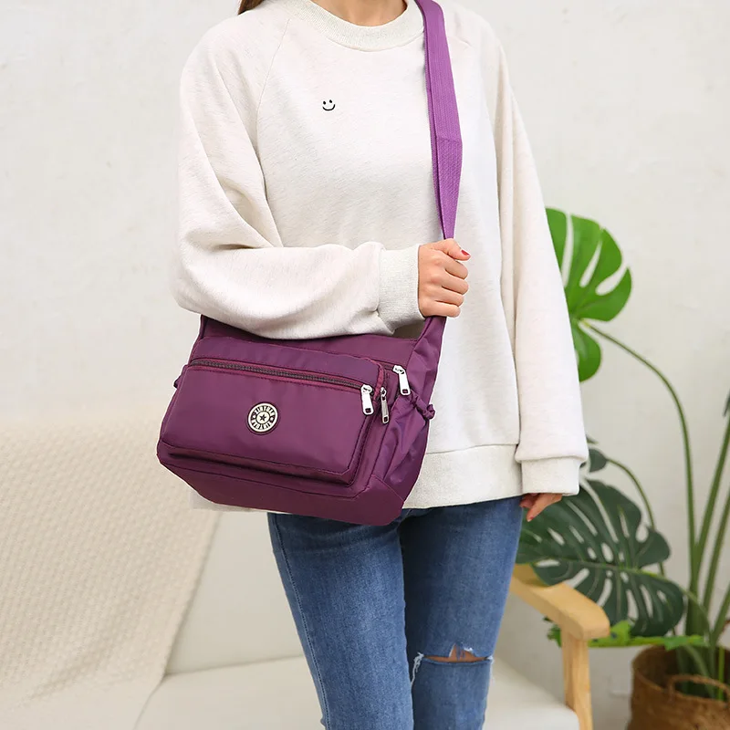 Bolso de lona Bolso de mujer Bolso de madre Bolsillo múltiple Impermeable Bolsas de compras de viaje de gran capacidad - imagen 2