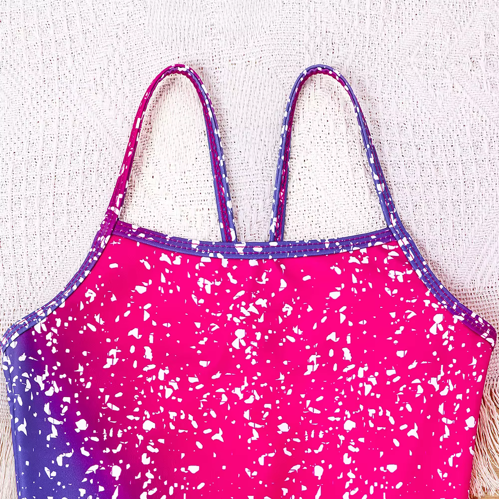 Traje de baño deportivo niñas cuello halter secado rápido - imagen 5