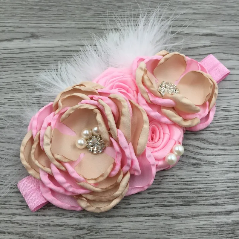 Diadema de princesa con diamantes de imitación y perlas, diademas para niñas, pinzas para el pelo de flores para bebé, pasadores de lazo para fiesta, sesión de fotos, regalo de cumpleaños - imagen 3