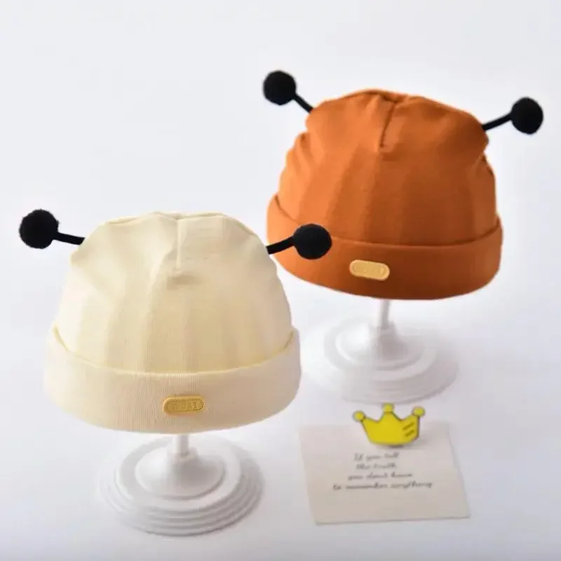 1 pieza de accesorios de fotografía de dibujos animados para recién nacido, sombrero para niño y niña, gorro de abeja Kawaii para bebé, accesorios de fotografía de algodón suave - imagen 4