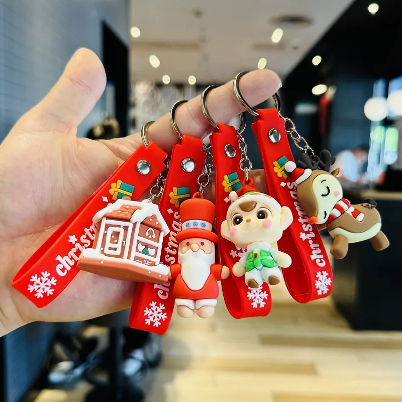 1/3/6PCSLlavero de Navidad - Regalo de Nochebuena de Papá Noel - Colgante de muñeca - Decoración de coche y bolso de pareja Pequeño regalo - Empresa - imagen 4