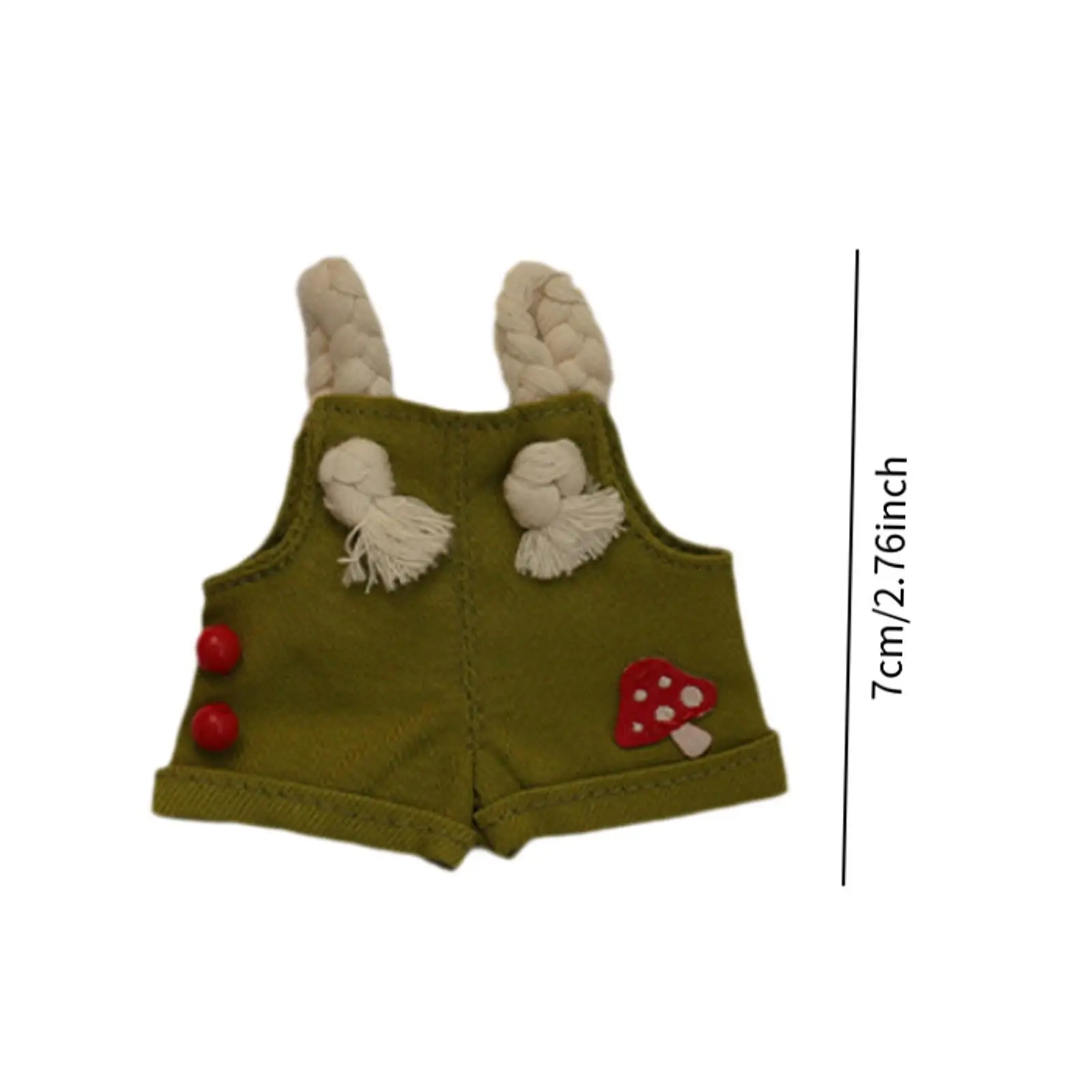12cm Plush Doll Clothes Overalls Pants Comfortable Clothing Handmade Dress up for DIY Crafts Girls Toy Children's Day Gift