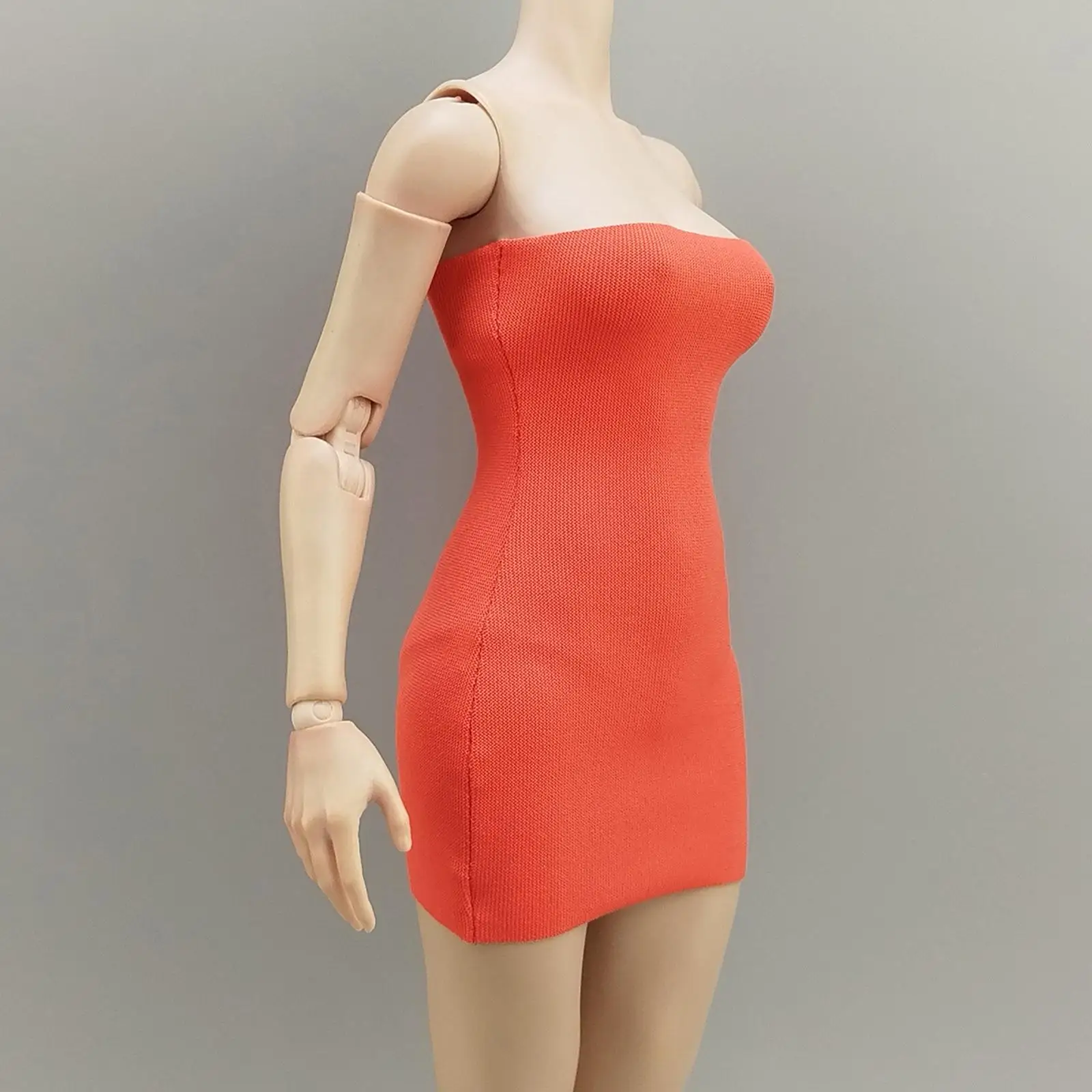 Vestido femenino sin espalda a escala 1/6, moda elegante para figura de acción de 12 pulgadas, diseño con correas, disfraz de muñeca femenina sin mangas
