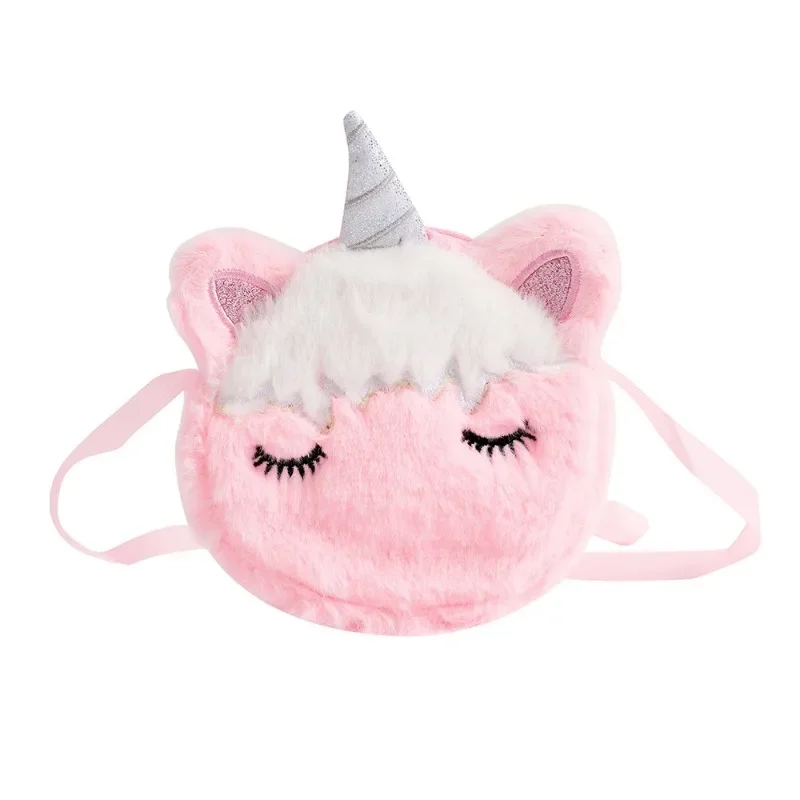 Bolso infantil de felpa con unicornio – Monedero para niños - imagen 2