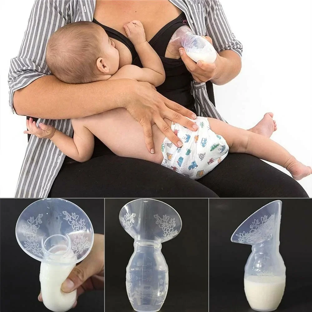 Bomba manual de leche materna – Silicona, uso con una sola mano - imagen 5
