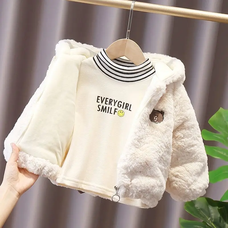 Abrigo de invierno con capucha para niño – Diseño oso - imagen 4