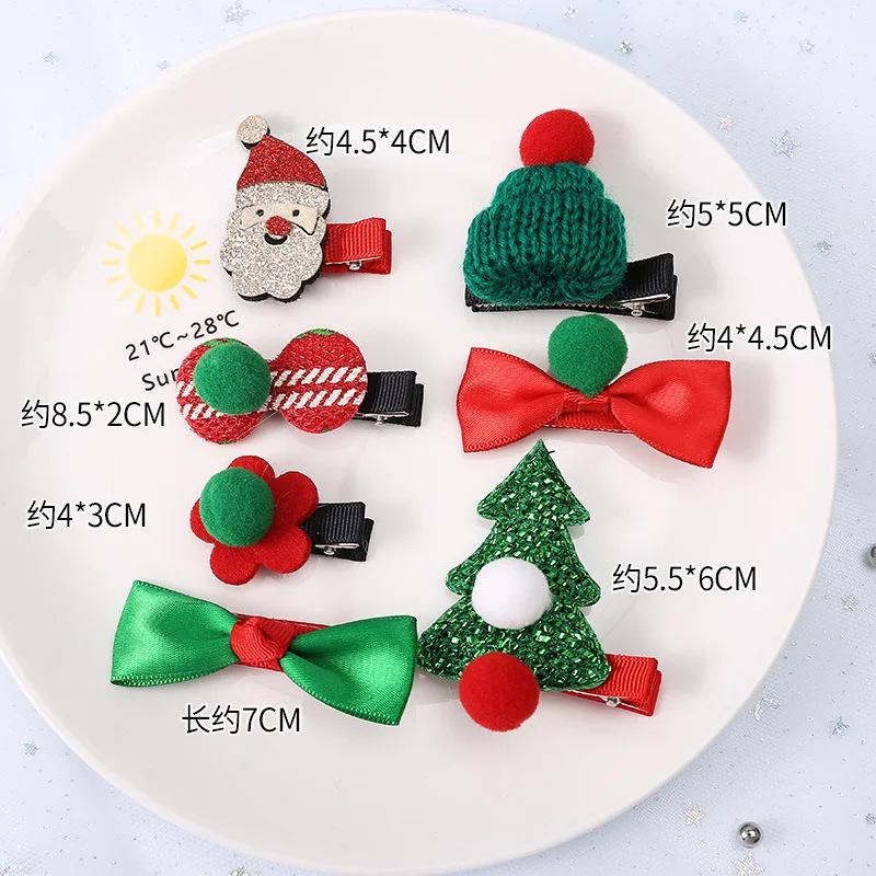 Horquillas Papá Noel – Pinzas de pelo navideñas para niña - imagen 2