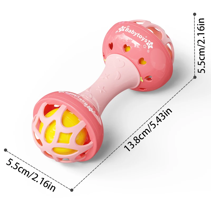 Juguetes sensoriales para bebé con campana rosa - estimula colores - imagen 5
