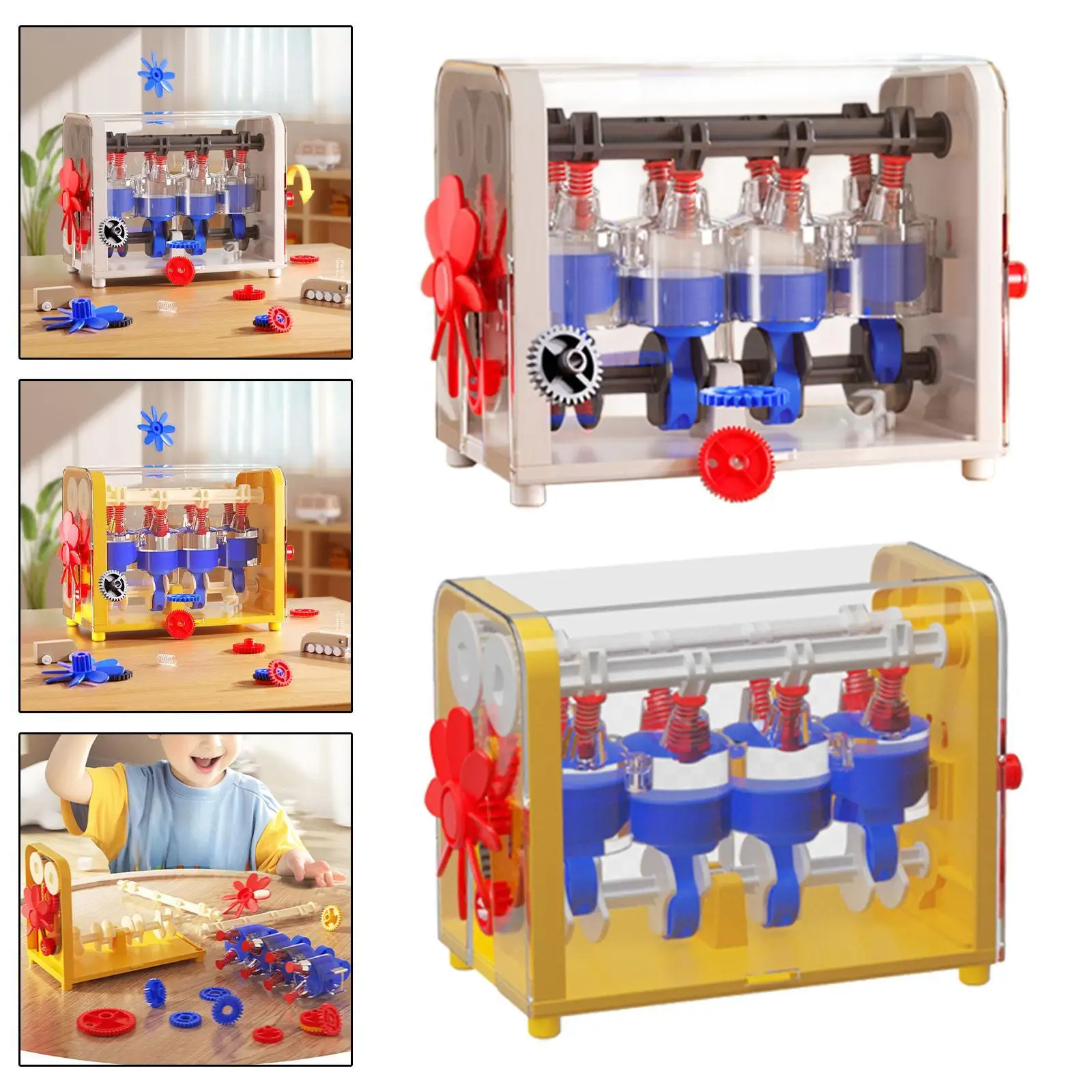 Engine Model Assembly Toy, Children Engine Assembly Toy Experiment Mechanical Learning Tool ,