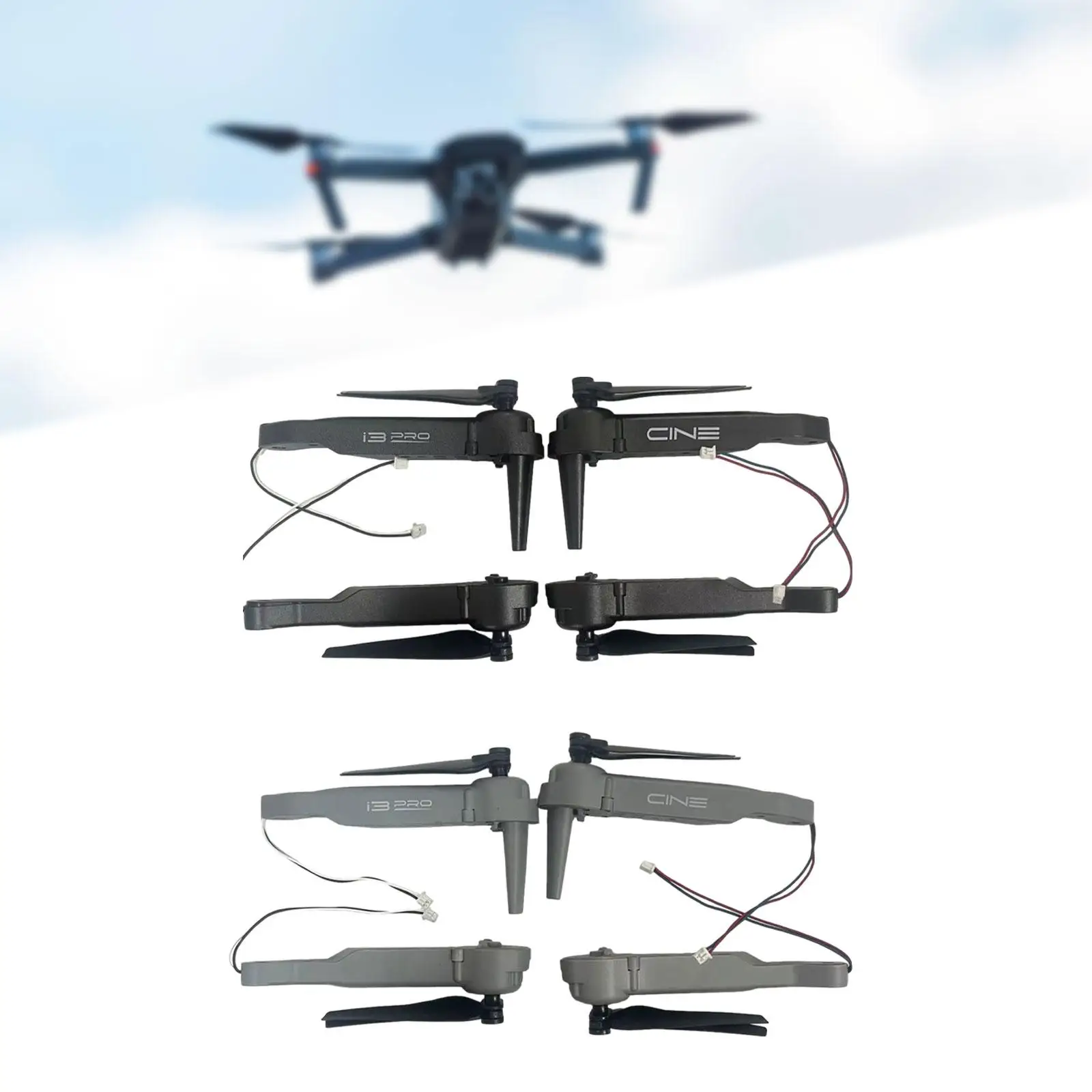 Drone Motor Arm Set Lightweight Easy to Install with Engine Professional Repair Parts DIY Accessory for Z908 Pro Drone Replaces