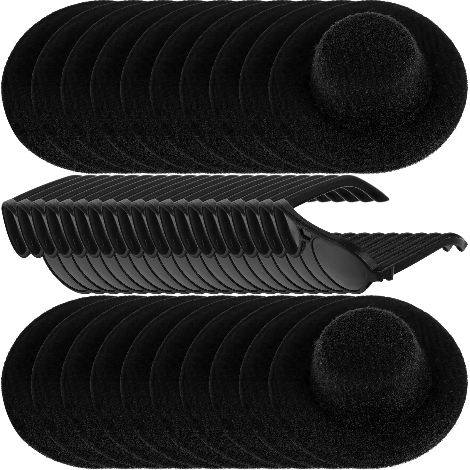 40 piezas Mini Decoración Formal Accesorios Sombrero Decorativo Negro Mini Sombrero Juguetes Decorativos Niños Estilo Infantil