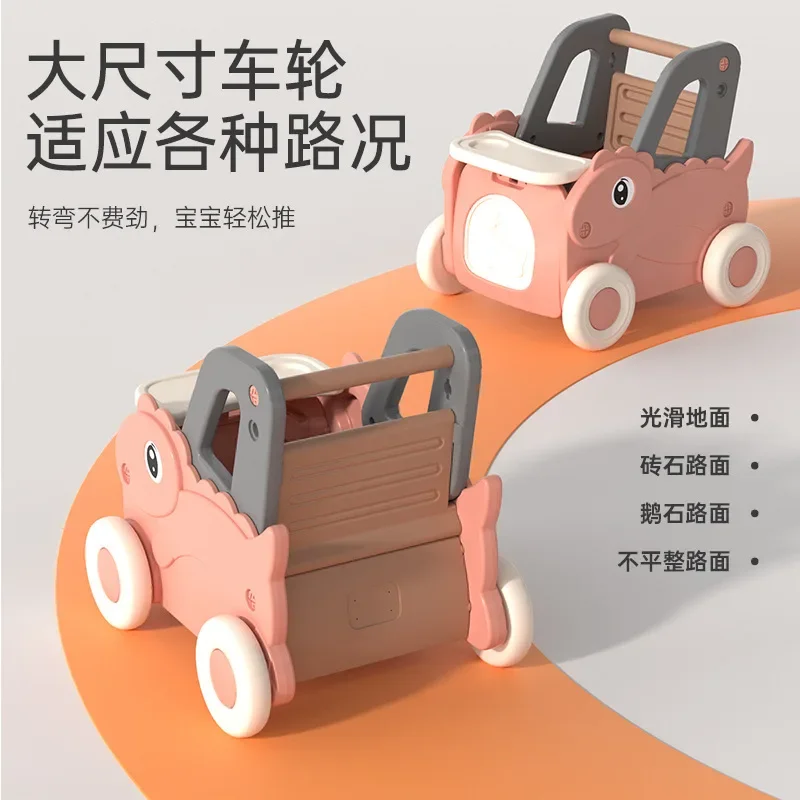 Cochecito de bebé, carrito de mano, silla de comedor, andadores para bebé, caja de almacenamiento multifuncional empujable y sentado - imagen 3