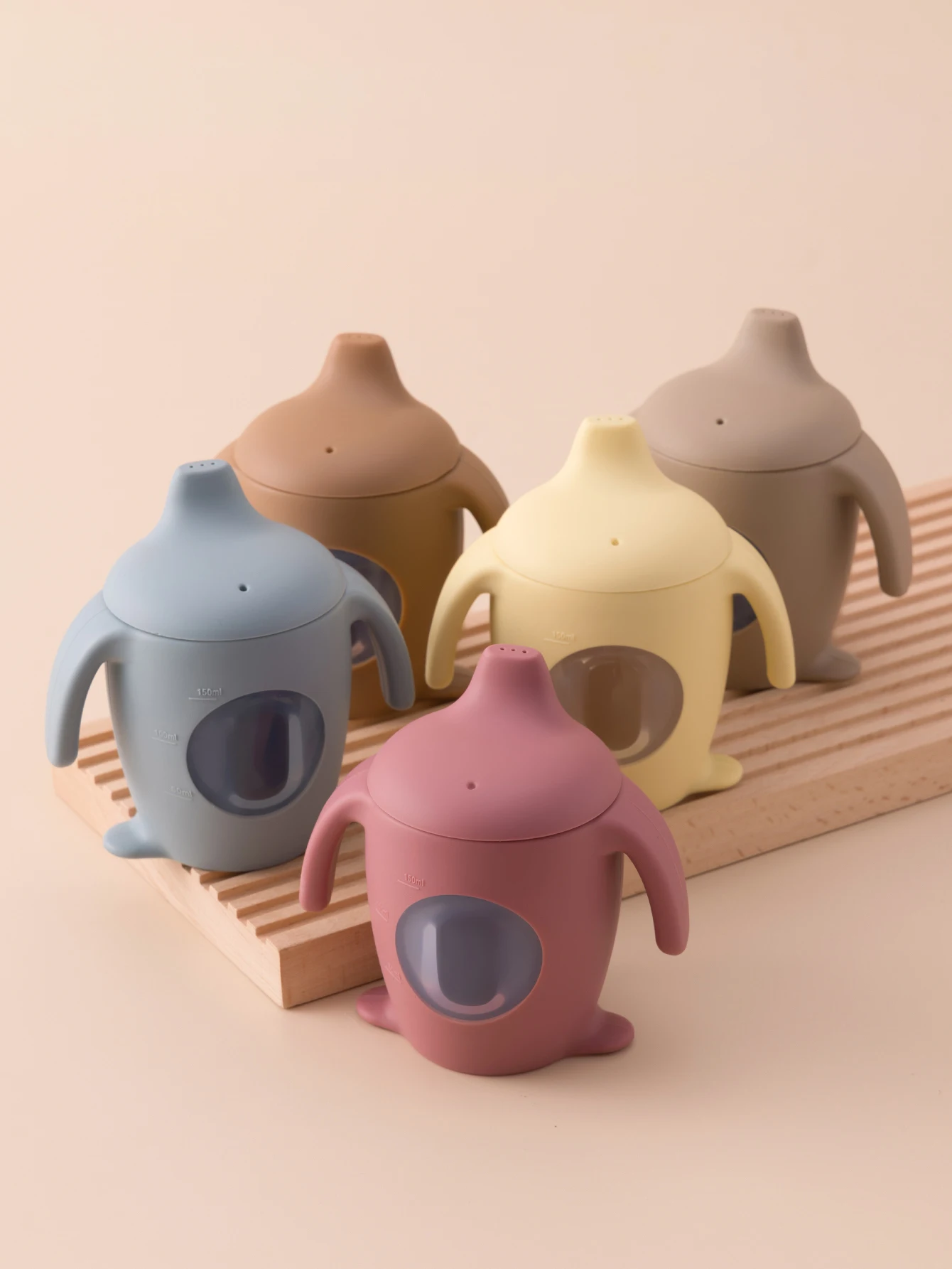 Taza silicona pingüino bebé sin BPA a prueba de fugas - imagen 2