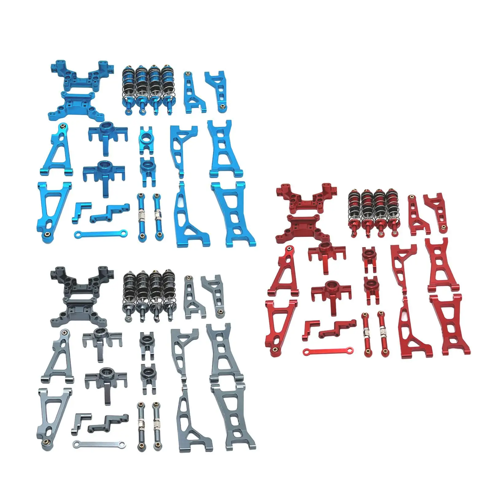 1/16 RC Car Complete Set Replacements Parts Rear Cup Front and Rear Shock Absorbers for Mjx 16207 16208 16209 Accessories