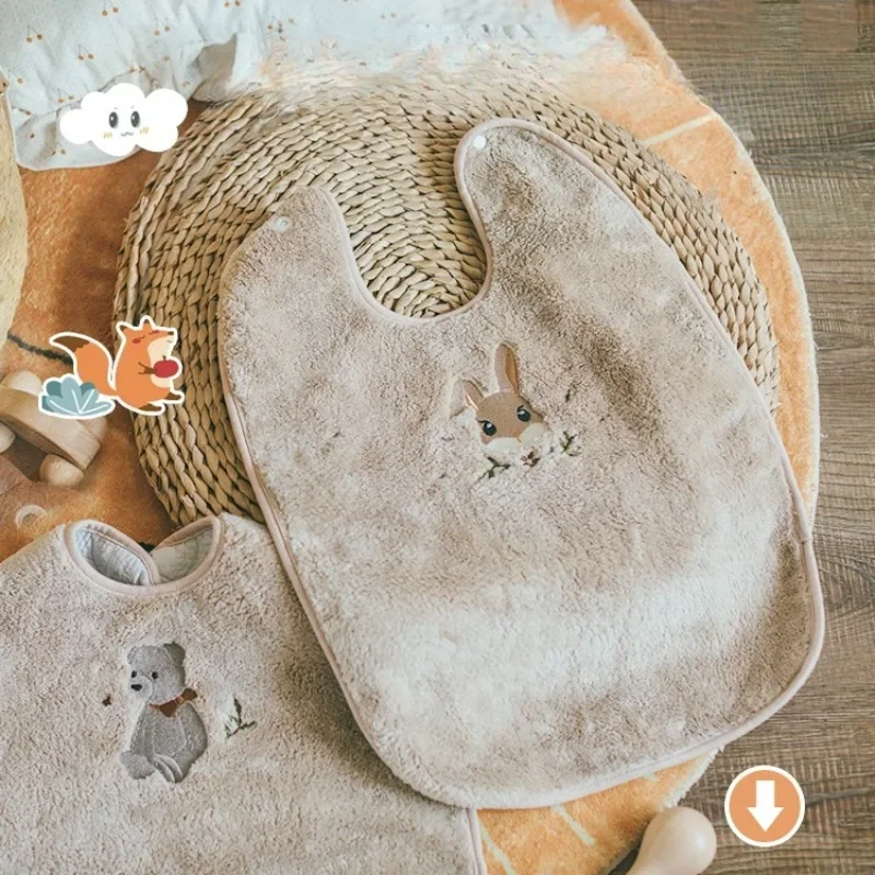 Baberos de alimentación impermeables para niños, babero suave para bebé, paño multiusos para eructar para comer, cepillar los dientes, lavar la cara, Baberos y delantales para niños pequeños - imagen 4