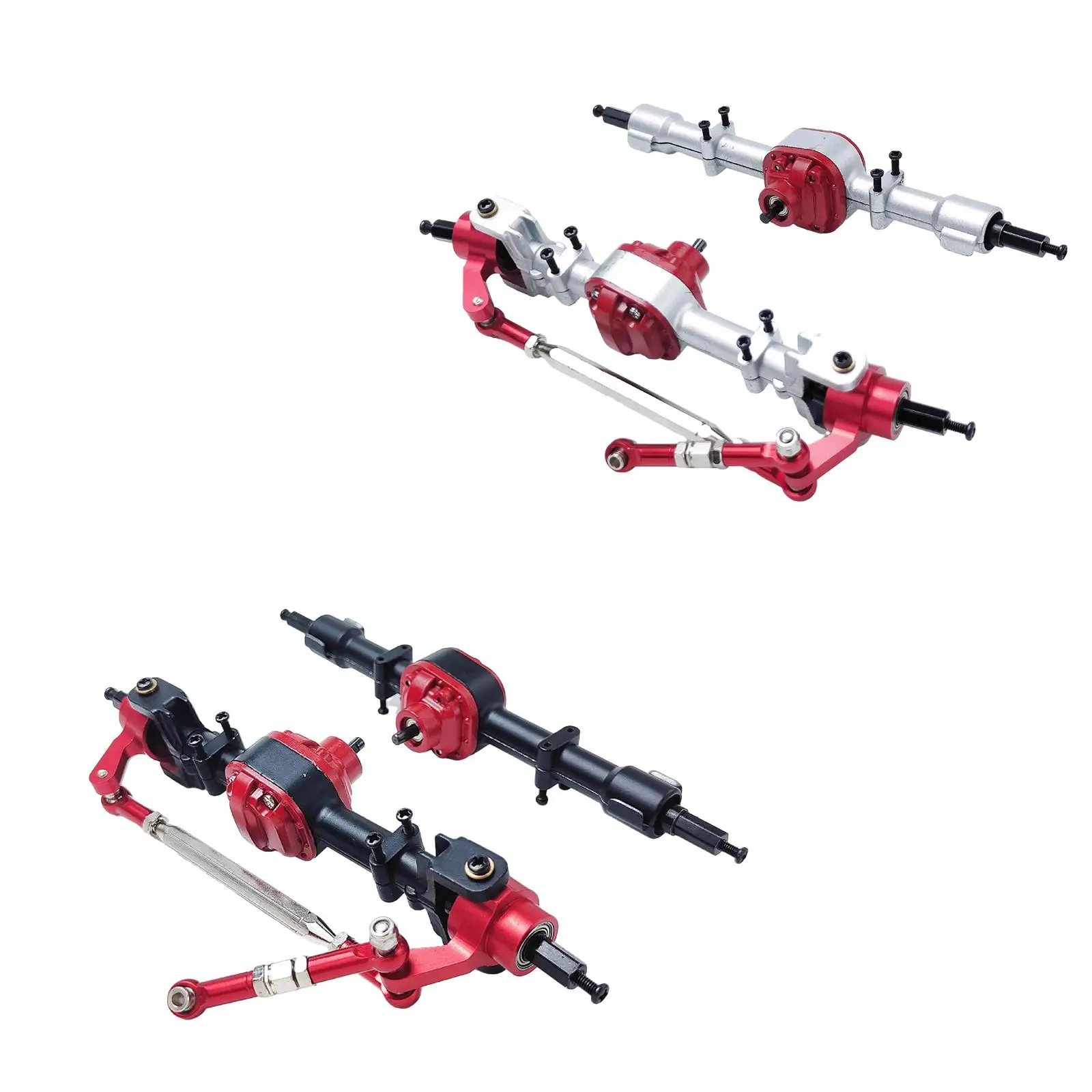 1/12 Front and Rear Axle Set Steering Cup Front Rear Axle Assembly Set RC Car Axles for MN82 LC79 RC DIY Accessories Car Car