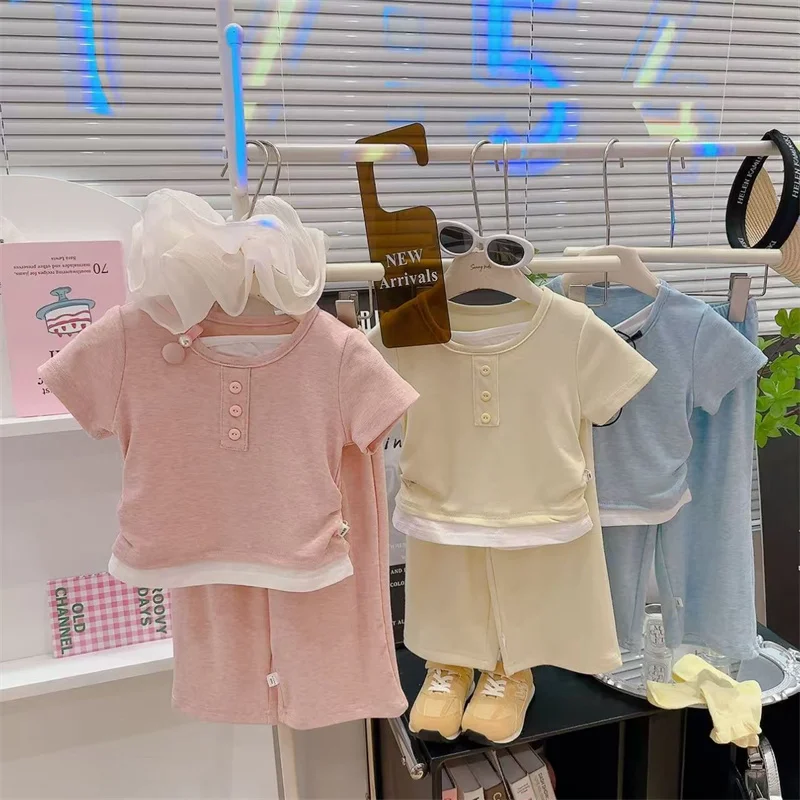 Conjunto de verano de manga corta para niños – Camiseta y pantalón - imagen 3