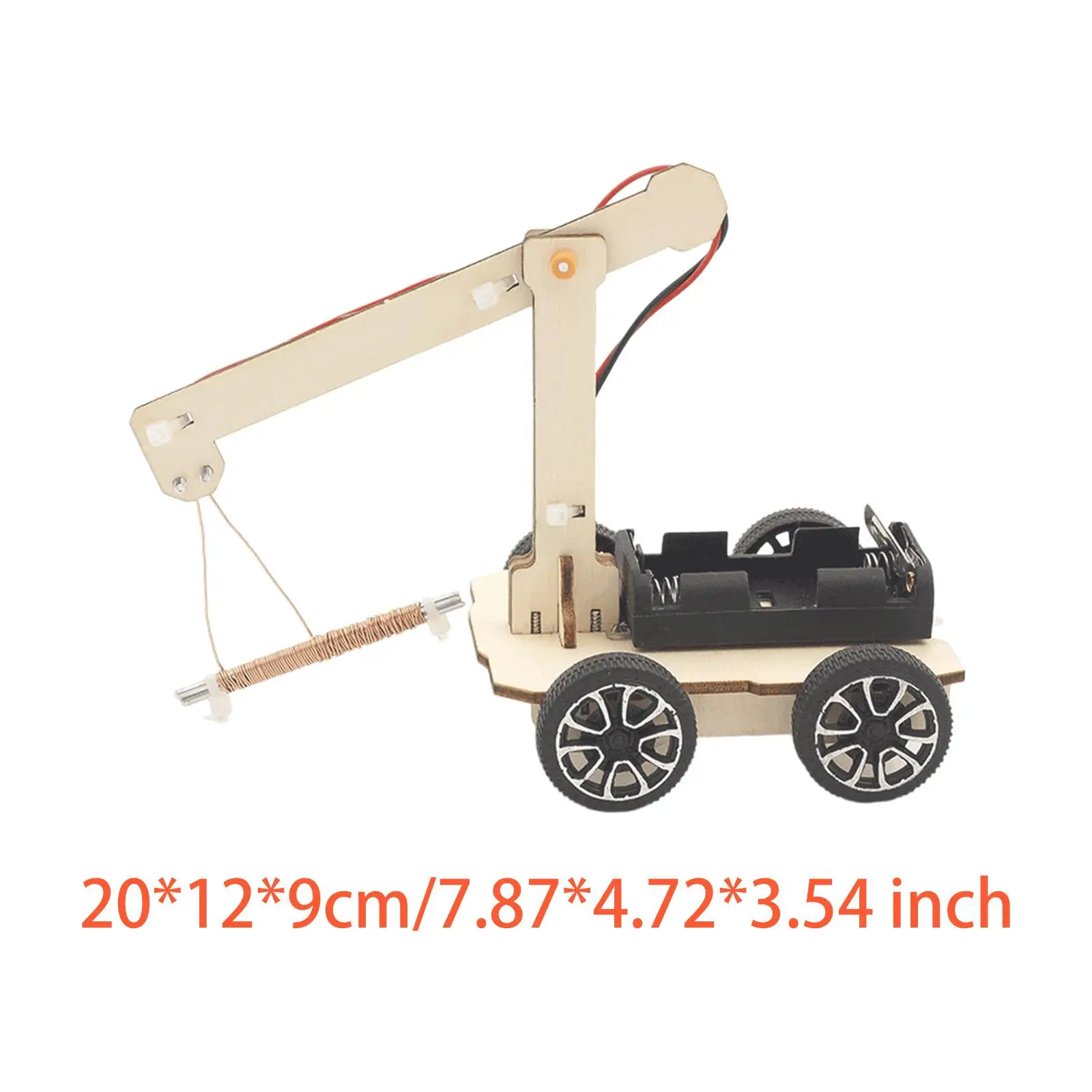 DIY Hand Crank Crane Kit DIY Assembled Innovation Wooden Learning Toy Science Project Kit Stem Toys for Kids Children Teens
