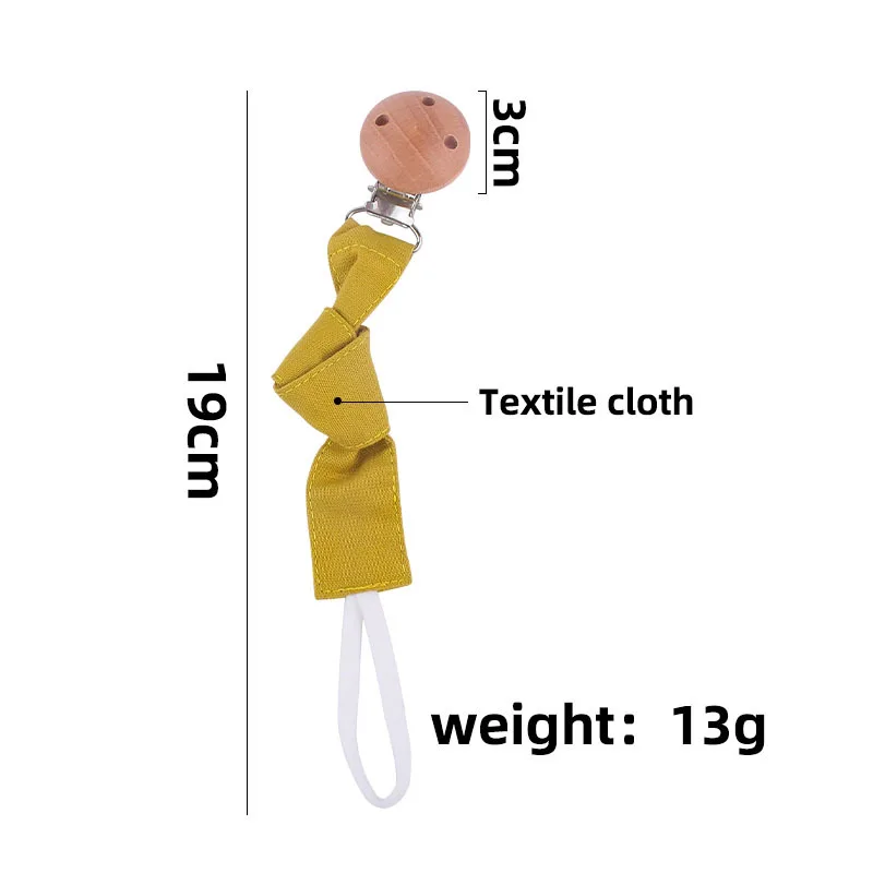 Clip de madera natural para chupete seguro y mordible infantil - imagen 5