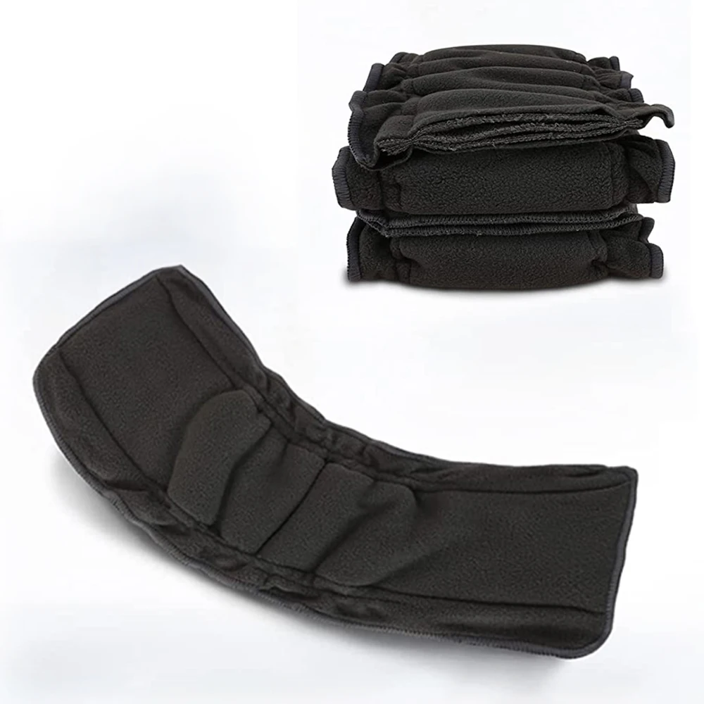 10 unids/pack insertos de pañales de carbón de bambú 35*13,5 cm 5 capas almohadillas de forro de pañales reutilizables lavables para bebés de 1 a 3 años - imagen 3