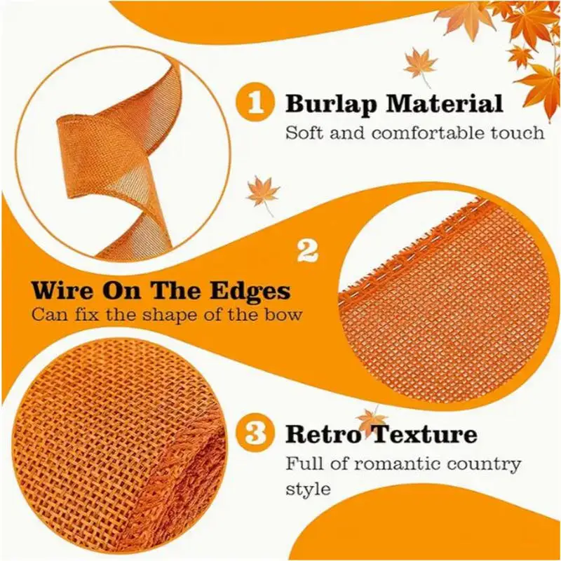 Rollo de cinta decorativa de lino de imitación, decoración de otoño para Festival de boda, cuerda de embalaje de regalo, cinta tejida decorativa - imagen 4