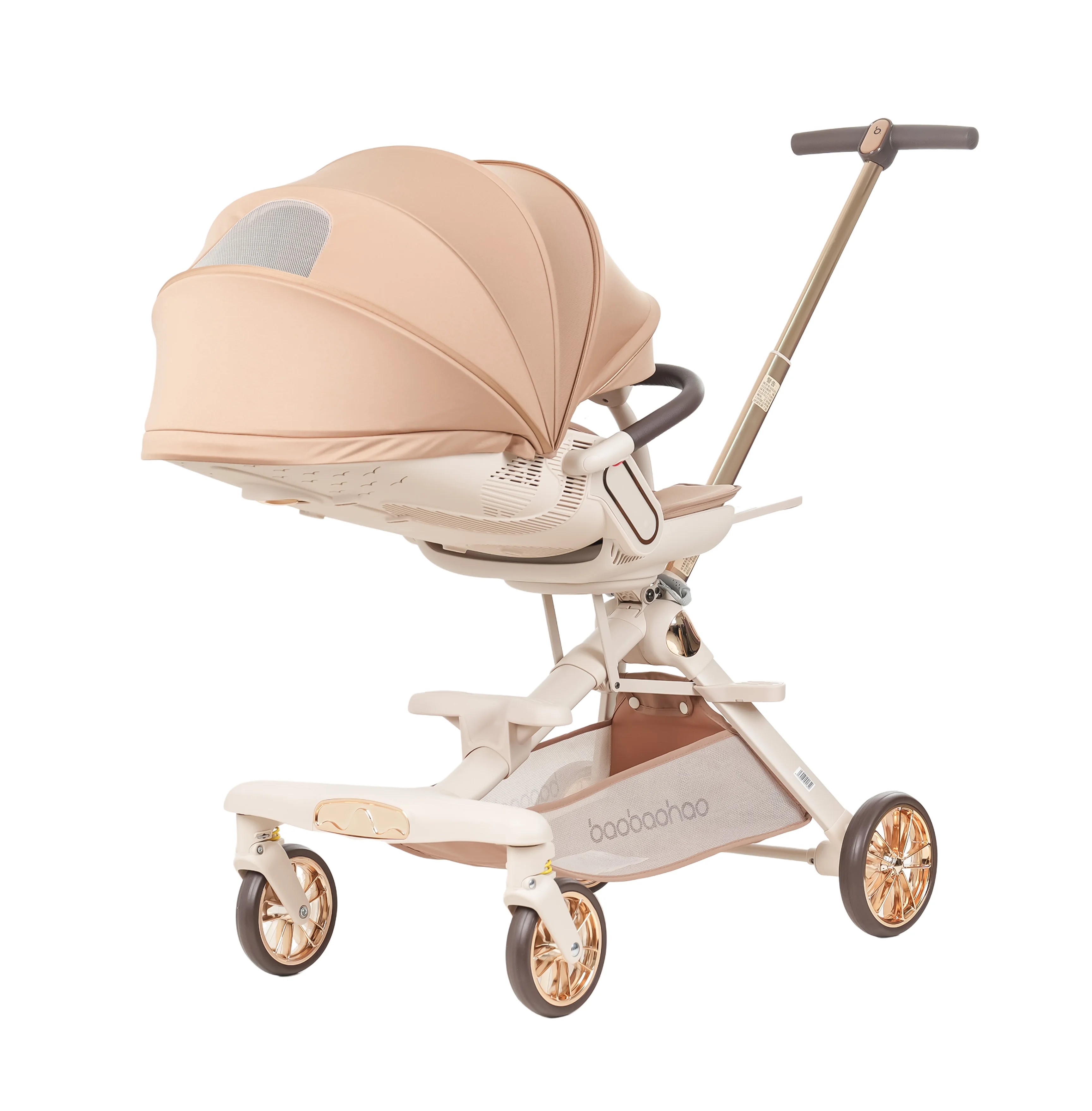 Cochecito de bebé de lujo, asiento de coche, cochecito de bebé doble ligero con asiento de coche, cochecito de operación bidireccional, ligero - imagen 4