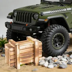 Caja de madera decorativa profesional para RC Crawler – Techo DIY