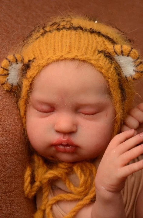 NPK-piezas de muñeca sin terminar de 19 pulgadas, Kit de muñeco realista de peluche, Kit de muñeca pintada con pelo rubio enraizado a mano, muñecas realistas - imagen 2