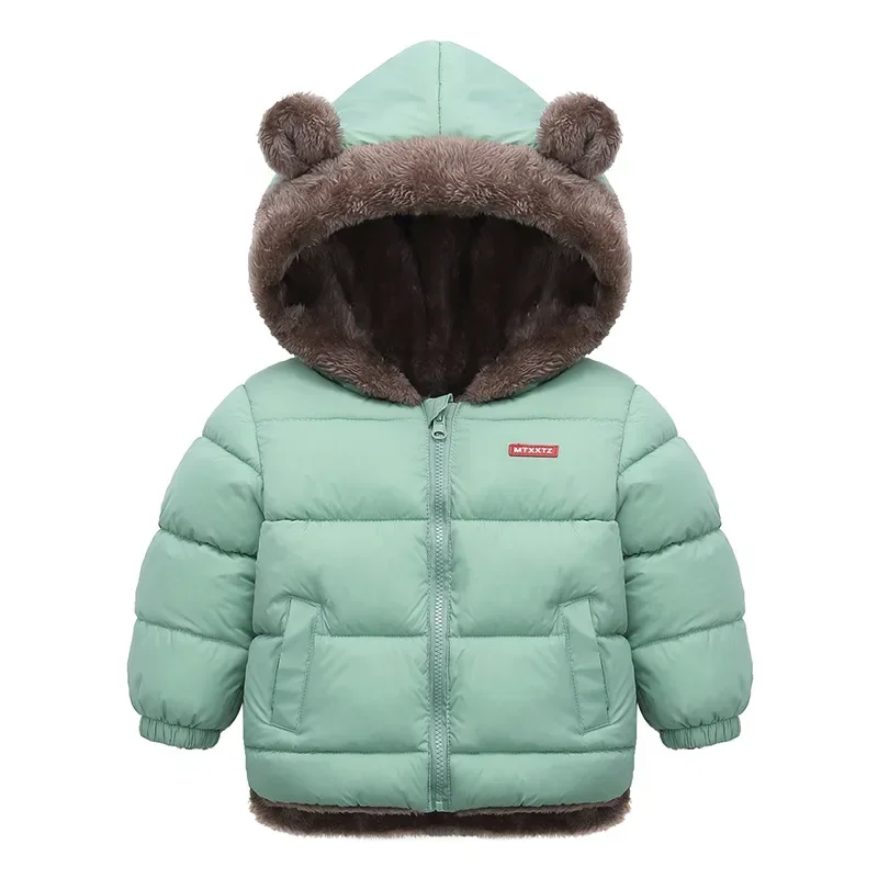 Abrigo de cachemira infantil con capucha – Parka para niño y niña - imagen 2