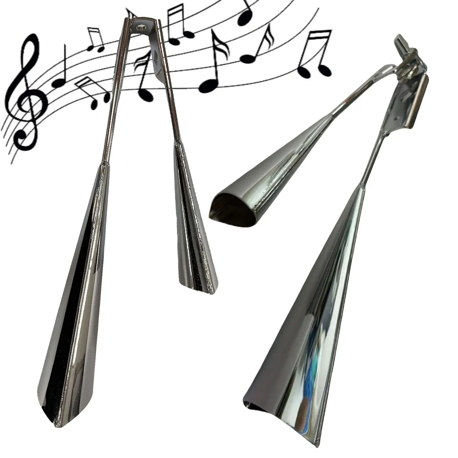 Two Tone Agogo Bell Drum Accessories Teaching Aids Mounted Agogo Bell Loudspeakers Handheld Bell Two Tone Metal Bell Kids Adult