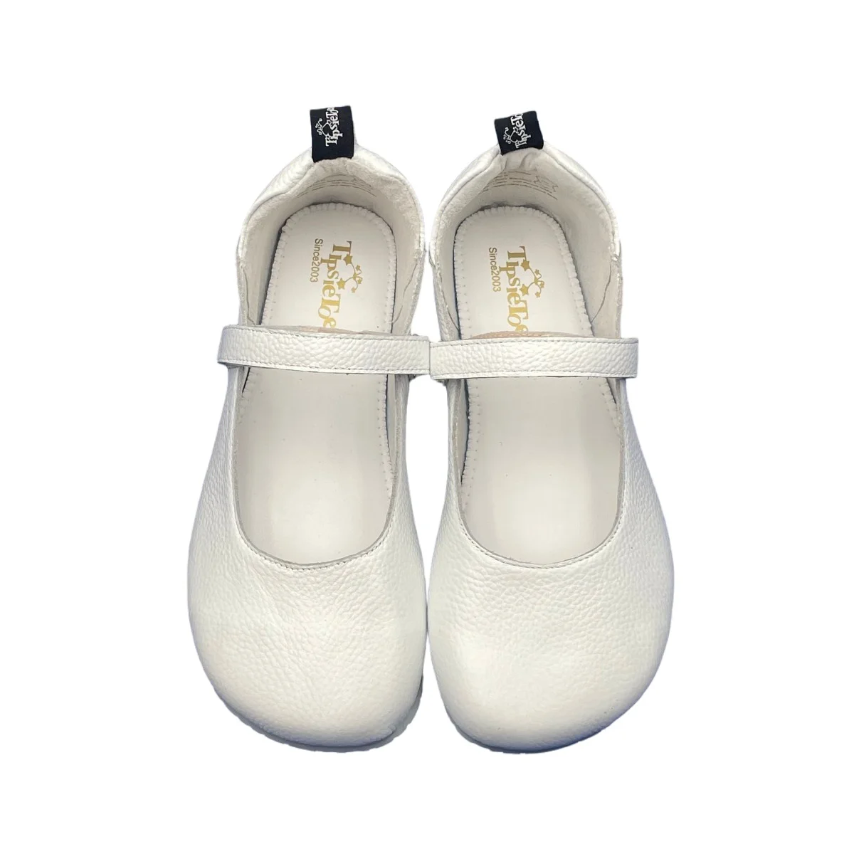 Tipsietoes 2026 primavera otoño descalzo gamuza de vaca cuero genuino mujeres bailarina con gota cero suela plana suave caja de puntera más ancha - imagen 3