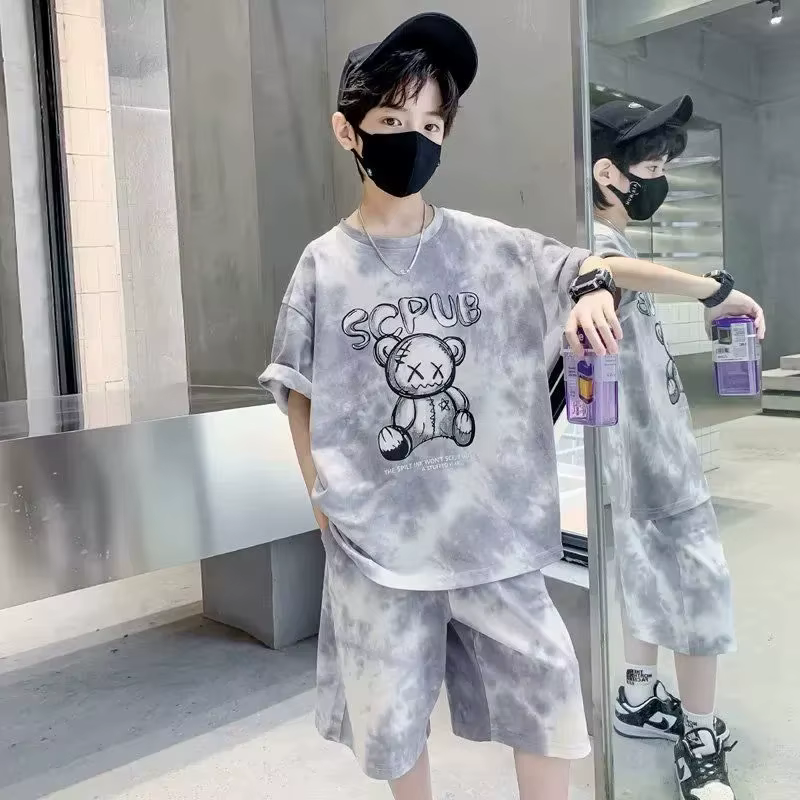 Conjunto deportivo infantil verano – Camiseta manga corta y pants de algodón - imagen 4